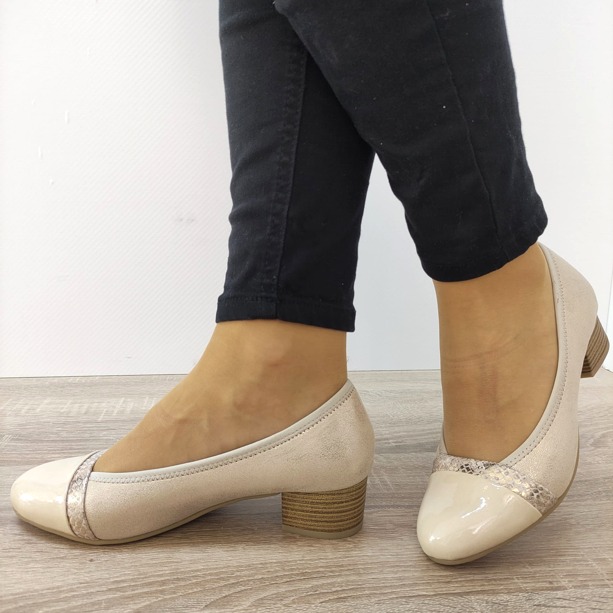 PANTOFI ELEGANTI DAMA JANA 22366 BEJ - imagine 6