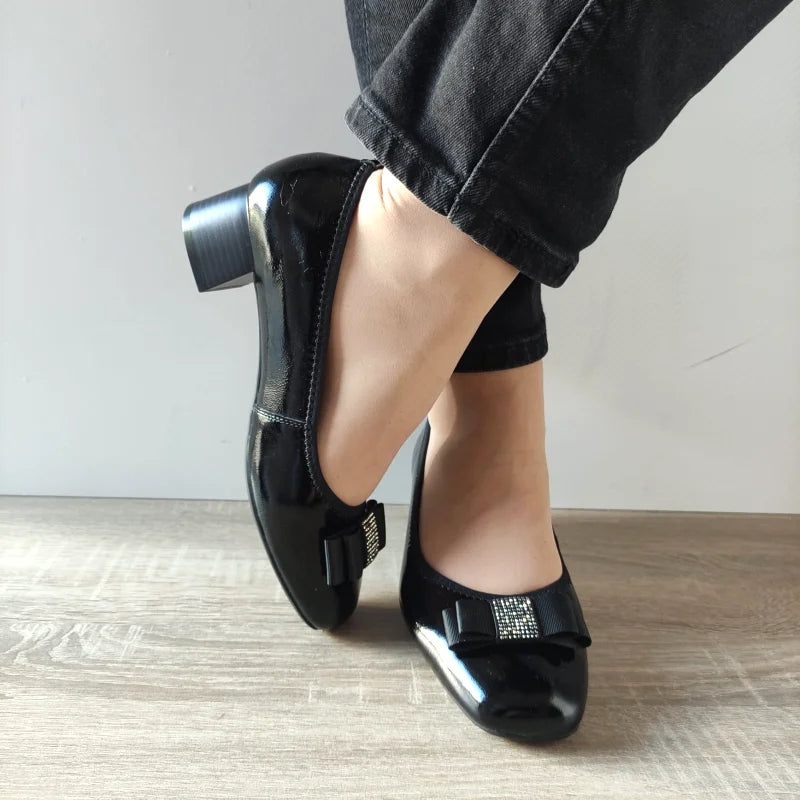 PANTOFI ELEGANTI DAMA KARISMA 50053A 01-L NEGRI LAC - imagine 5
