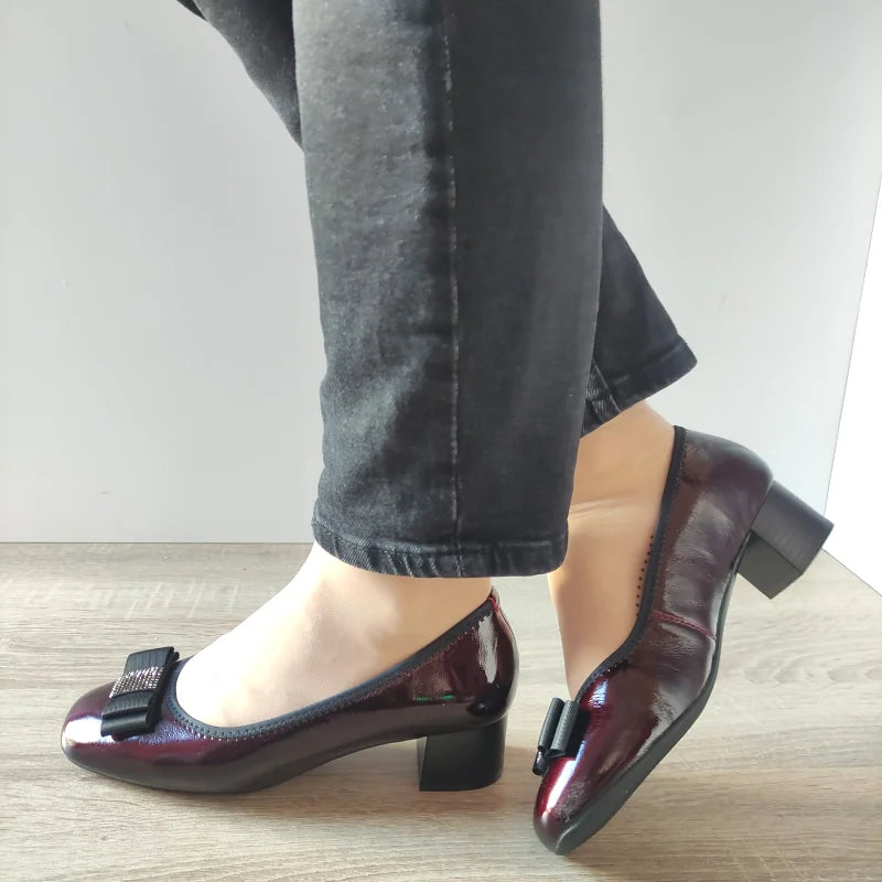 PANTOFI ELEGANTI DAMA KARISMA 50053B 23-L BORDO LAC - imagine 5