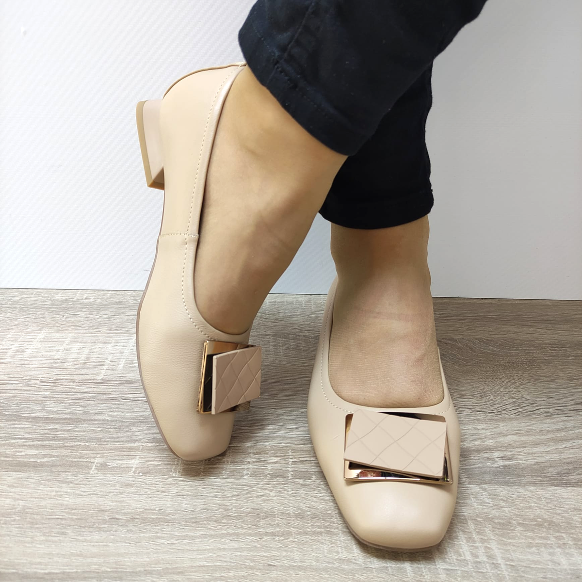 PANTOFI ELEGANTI DAMA PASS 20003C B2-N BEJ - imagine 5