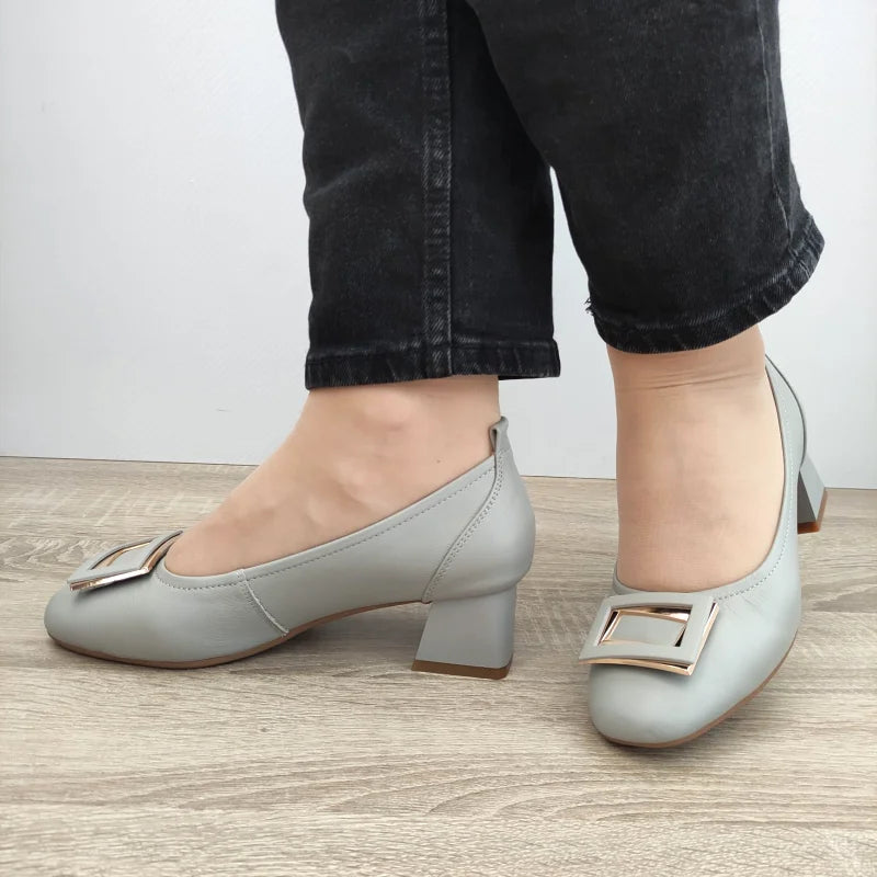 PANTOFI ELEGANTI DAMA PASS 440011E 14-N GRI - imagine 2