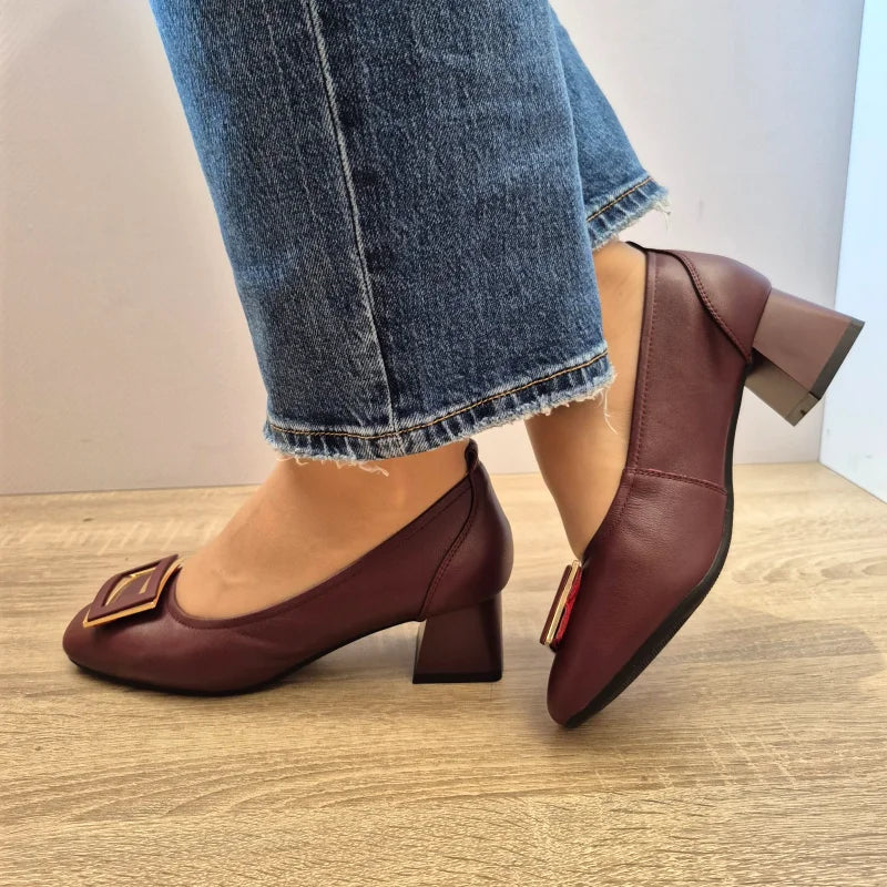PANTOFI ELEGANTI DAMA PASS 440011F 23-N BORDO - imagine 5