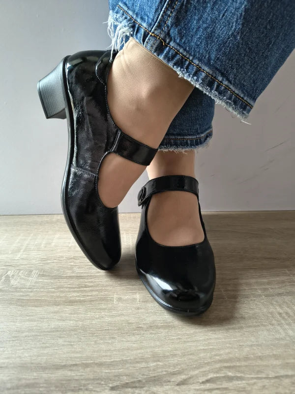 PANTOFI ELEGANTI DAMA PASS 450025B 01-L NEGRI LAC - imagine 5