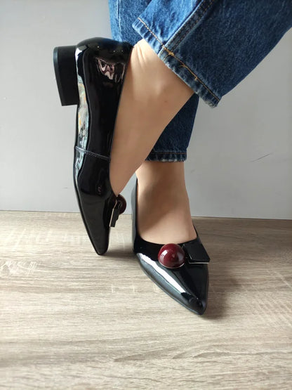 PANTOFI ELEGANTI DAMA PASS 460002A 01-L NEGRI LAC
