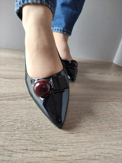 PANTOFI ELEGANTI DAMA PASS 460002A 01-L NEGRI LAC