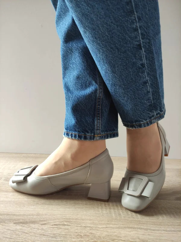 PANTOFI ELEGANTI DAMA PASS 460008D 14-N GRI - imagine 2