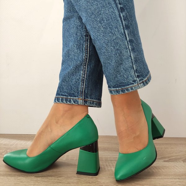 PANTOFI ELEGANTI DAMA PERLLA 2085-2 VERZI - imagine 3