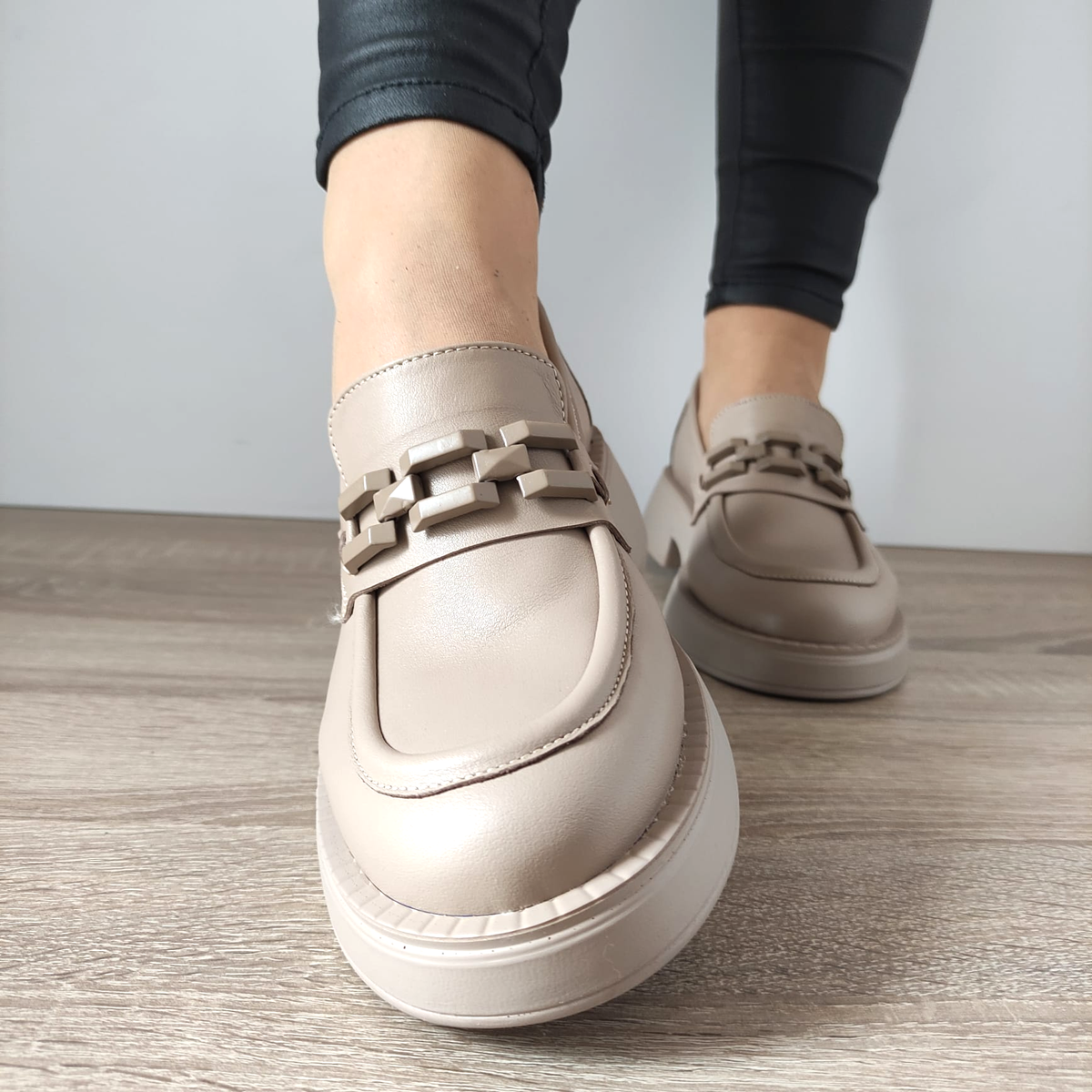PANTOFI ELEGANTI DAMA PERLLA 3099-1 BEJ - imagine 6