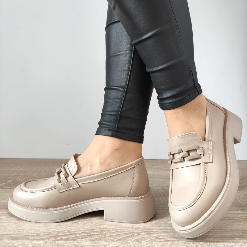 PANTOFI ELEGANTI DAMA PERLLA 3099-1 BEJ - imagine 3