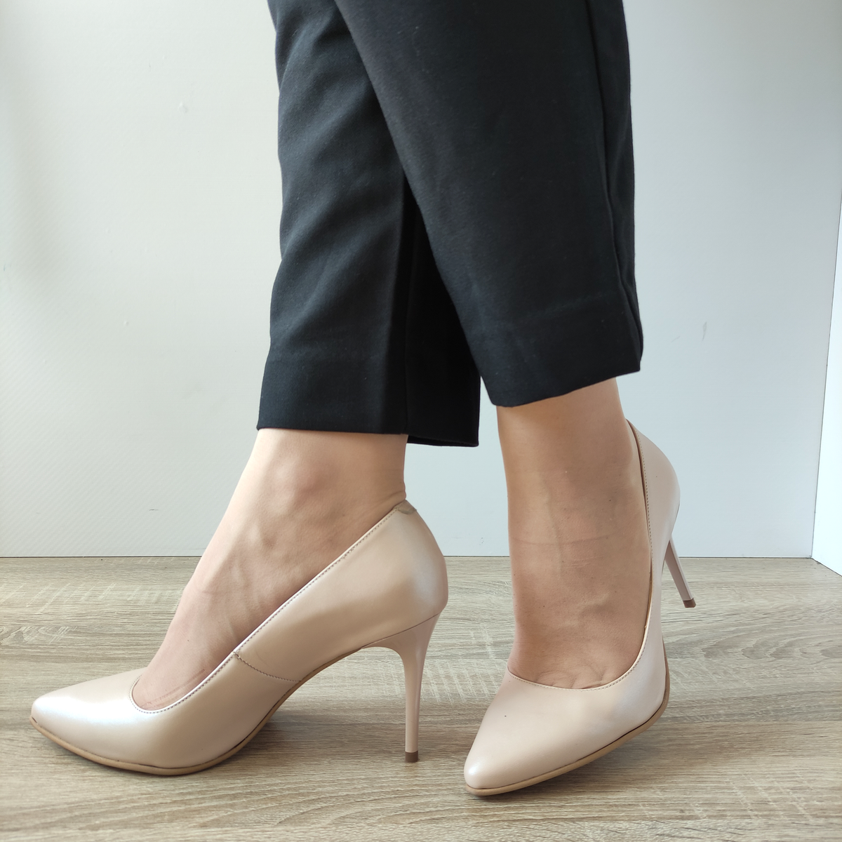 PANTOFI ELEGANTI DAMA PERLLA 3169-1 NUDE SIDEFAT - imagine 2