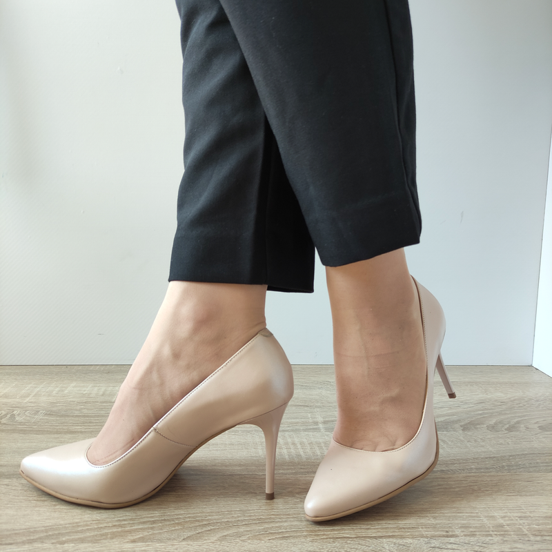 PANTOFI ELEGANTI DAMA PERLLA 3169-1 NUDE SIDEFAT - imagine 2