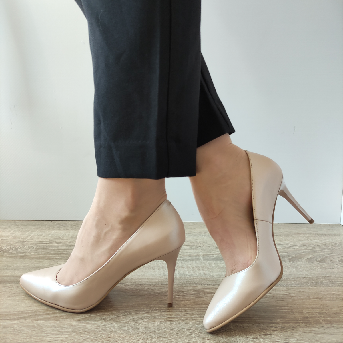 PANTOFI ELEGANTI DAMA PERLLA 3169-1 NUDE SIDEFAT - imagine 3