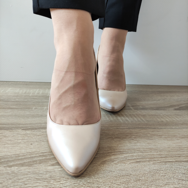 PANTOFI ELEGANTI DAMA PERLLA 3169-1 NUDE SIDEFAT - imagine 4