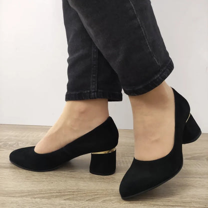 PANTOFI ELEGANTI DAMA PERLLA 3461-6 NEGRI VELUR