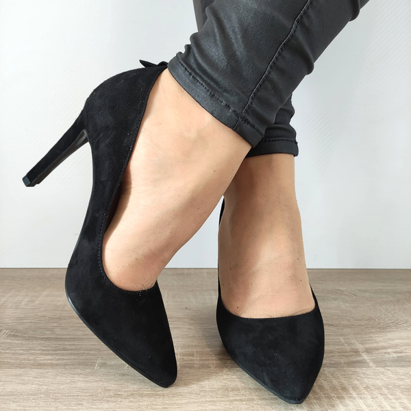 PANTOFI ELEGANTI DAMA PERLLA 374-27 NEGRI VELUR - imagine 5