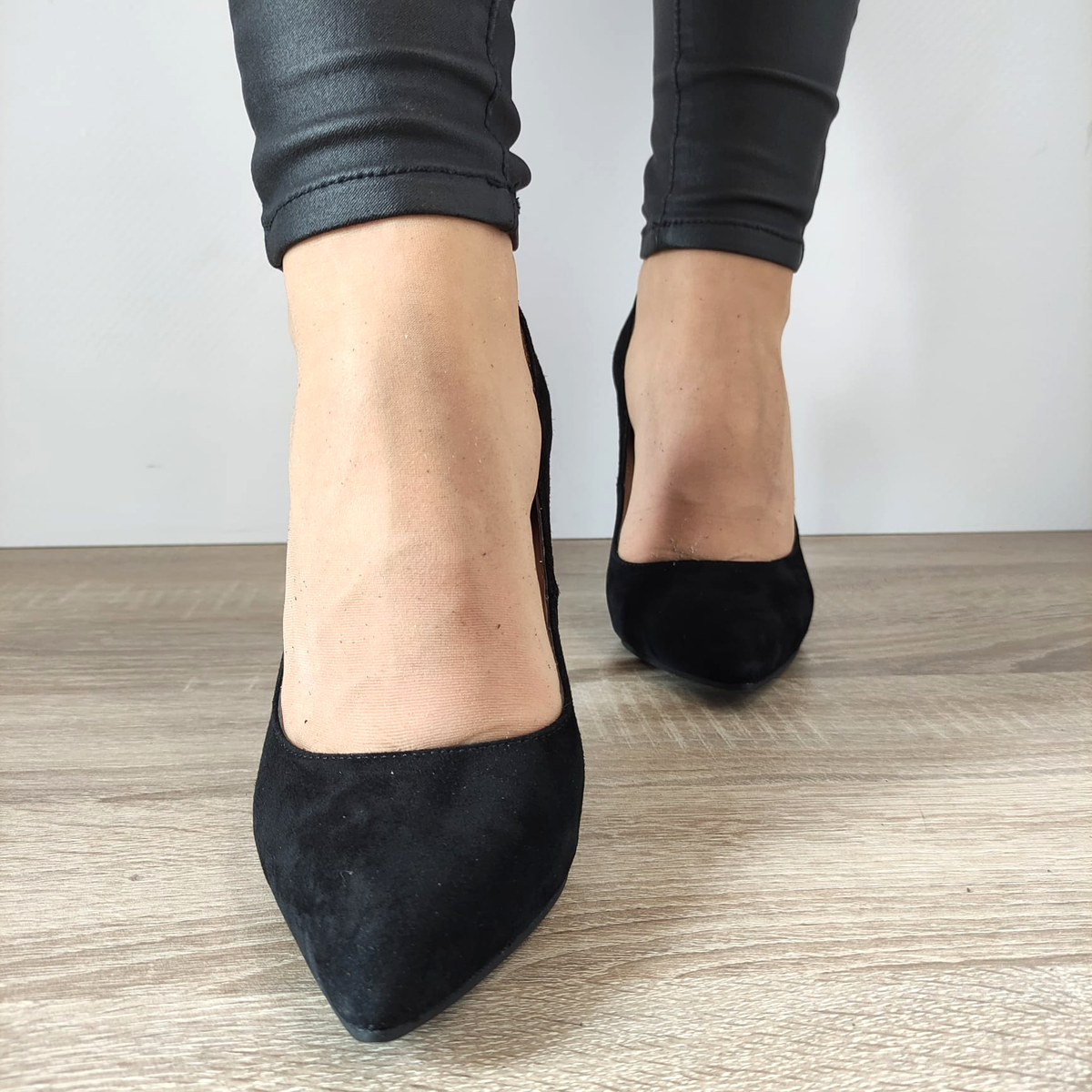 PANTOFI ELEGANTI DAMA PERLLA 374-27 NEGRI VELUR - imagine 6