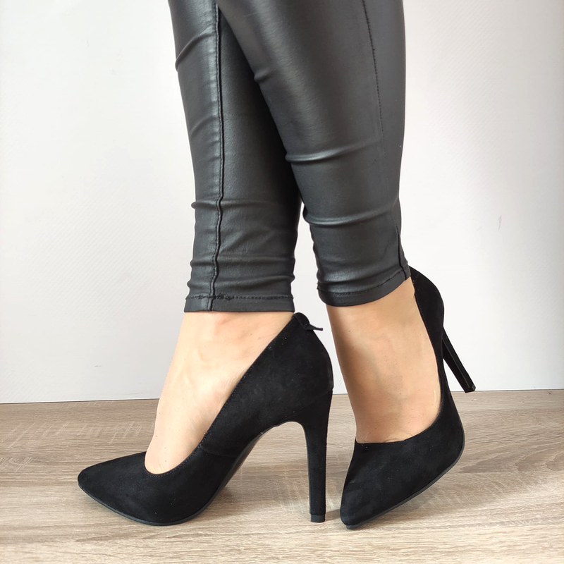 PANTOFI ELEGANTI DAMA PERLLA 374-27 NEGRI VELUR - imagine 3