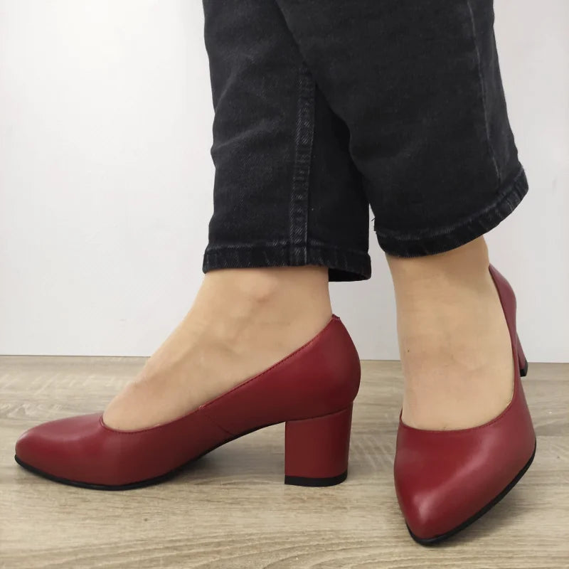 PANTOFI ELEGANTI DAMA PERLLA 509-14 BORDO - imagine 5