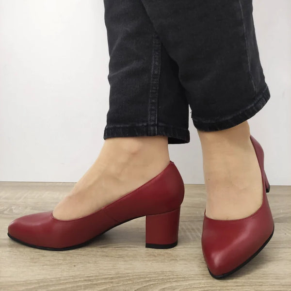 PANTOFI ELEGANTI DAMA PERLLA 509-14 BORDO - imagine 5