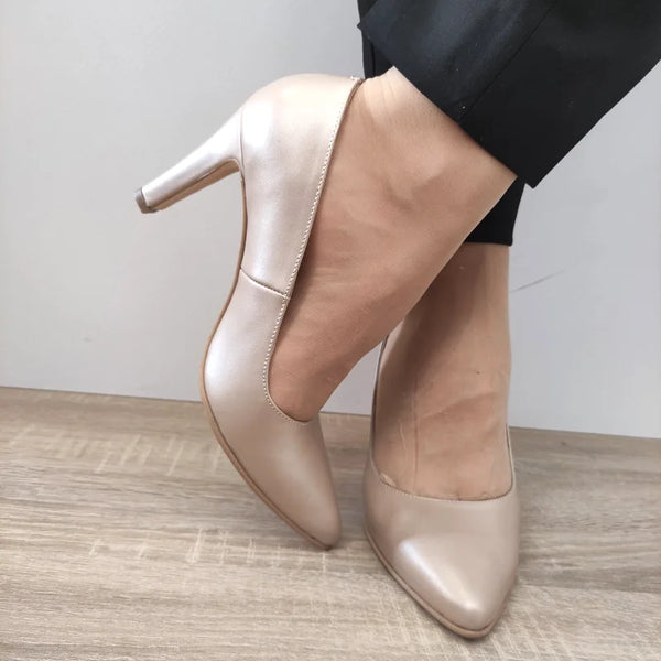 PANTOFI ELEGANTI DAMA PERLLA 5121-24 NUDE SIDEF - imagine 5