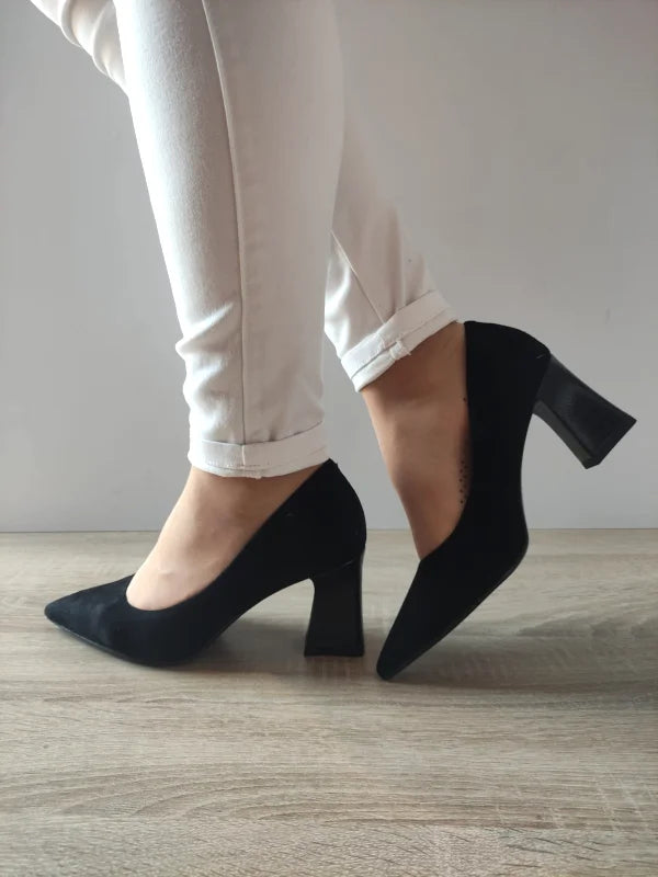 PANTOFI ELEGANTI DAMA TAMARIS 22427-43 NEGRI VELUR