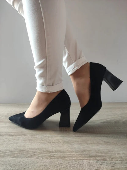 PANTOFI ELEGANTI DAMA TAMARIS 22427-43 NEGRI VELUR