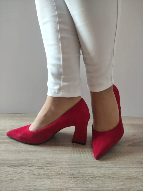 PANTOFI ELEGANTI DAMA TAMARIS 22427-43 ROSII VELUR