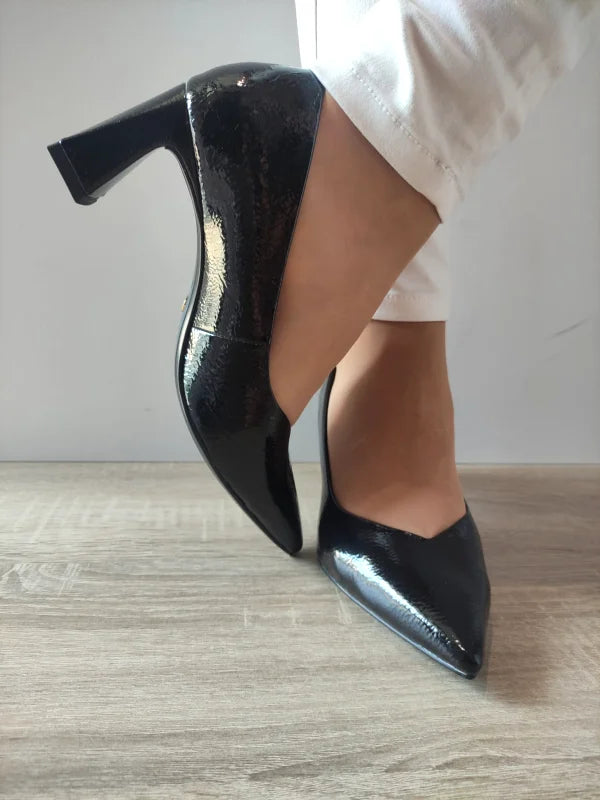 PANTOFI ELEGANTI DAMA TAMARIS 22452-45 NEGRI LAC - imagine 5