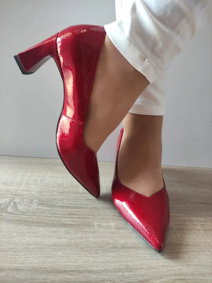 PANTOFI ELEGANTI DAMA TAMARIS 22452-45 ROSII LAC