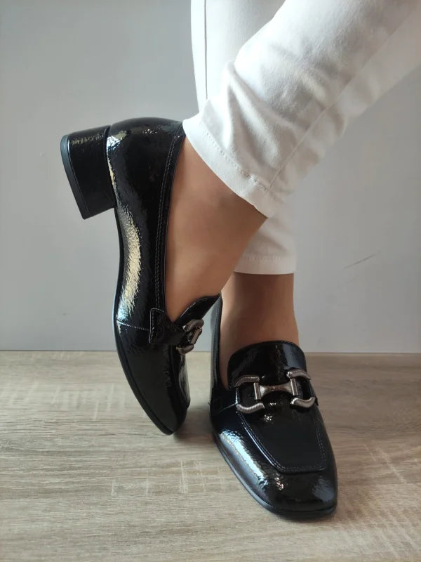 PANTOFI ELEGANTI DAMA TAMARIS 24316-43 NEGRI LAC - imagine 3