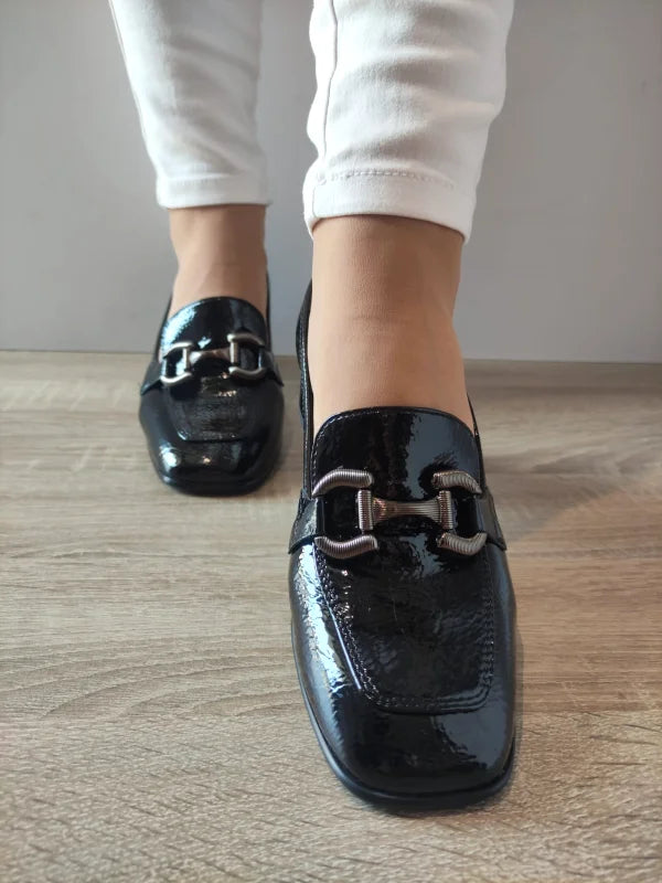 PANTOFI ELEGANTI DAMA TAMARIS 24316-43 NEGRI LAC - imagine 4