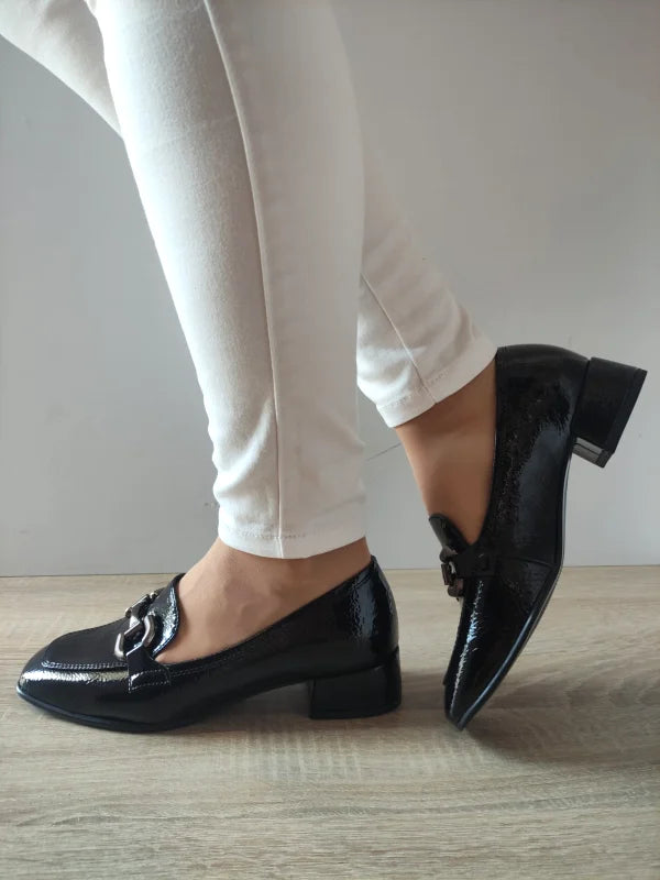 PANTOFI ELEGANTI DAMA TAMARIS 24316-43 NEGRI LAC - imagine 5