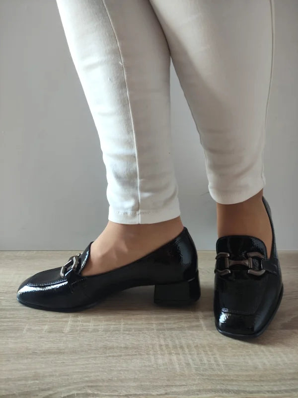 PANTOFI ELEGANTI DAMA TAMARIS 24316-43 NEGRI LAC - imagine 2