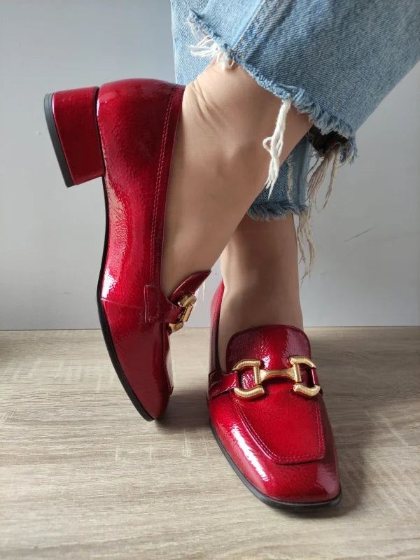 PANTOFI ELEGANTI DAMA TAMARIS 24316-43 ROSII LAC - imagine 4