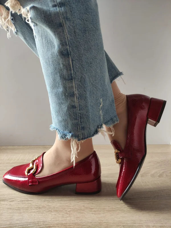 PANTOFI ELEGANTI DAMA TAMARIS 24316-43 ROSII LAC - imagine 2