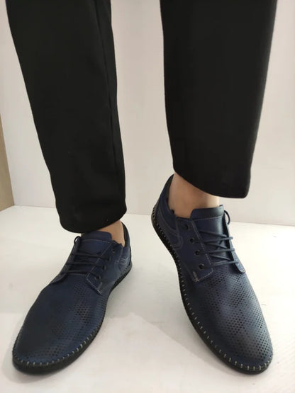 PANTOFI PERFORATI BARBATI BIO FLEX 138 ALBASTRI