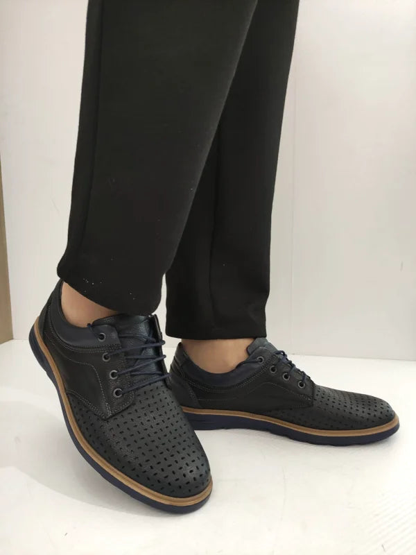 PANTOFI PERFORATI BARBATI BIO FLEX 407 BLEUMARIN - imagine 3