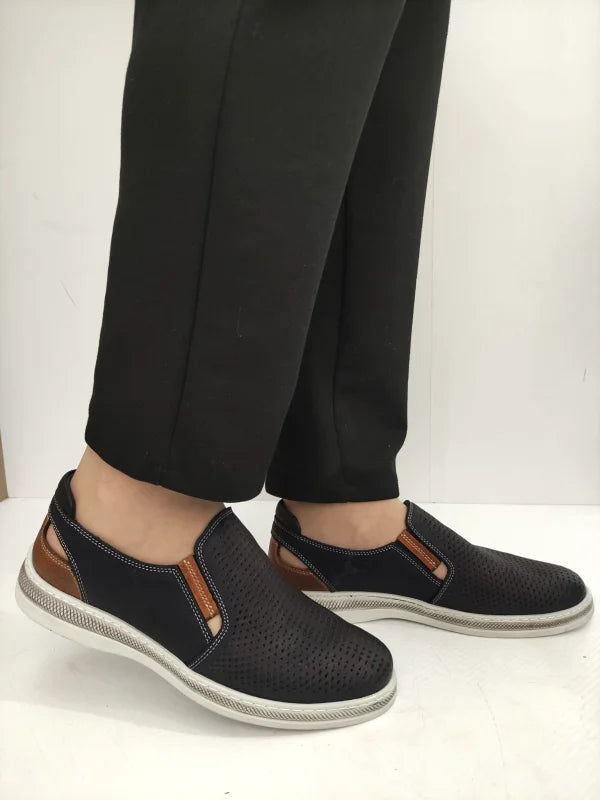 PANTOFI PERFORATI BARBATI BIO FLEX 411 BLEUMARIN - imagine 2