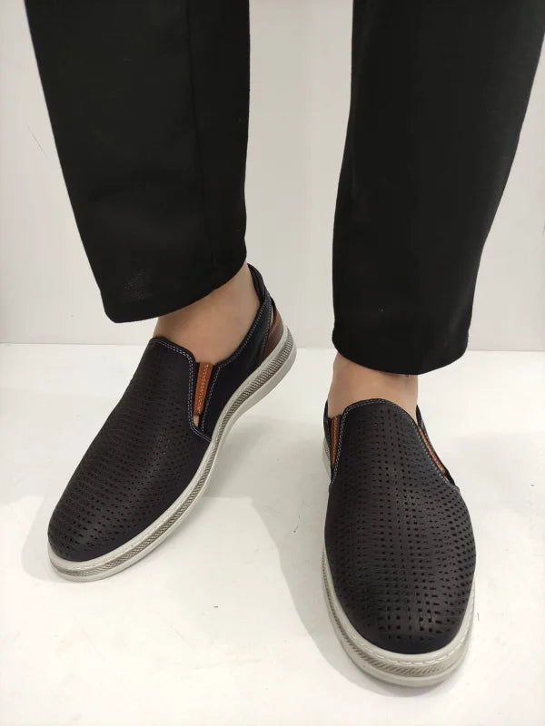 PANTOFI PERFORATI BARBATI BIO FLEX 411 BLEUMARIN - imagine 3