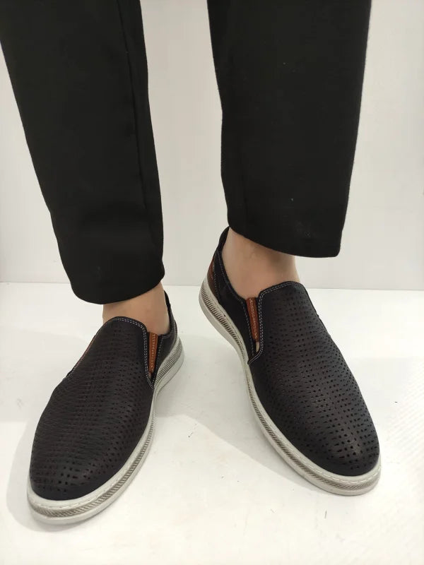 PANTOFI PERFORATI BARBATI BIO FLEX 411 BLEUMARIN - imagine 4