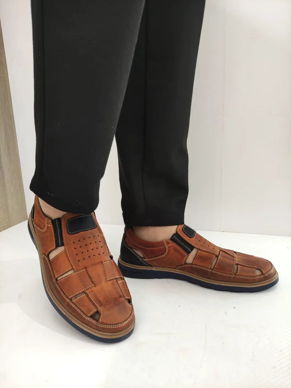 PANTOFI PERFORATI BARBATI BIO FLEX 777 MARO - imagine 4