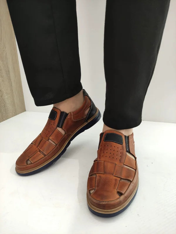 PANTOFI PERFORATI BARBATI BIO FLEX 777 MARO - imagine 5