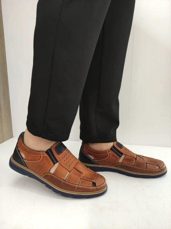 PANTOFI PERFORATI BARBATI BIO FLEX 777 MARO - imagine 2