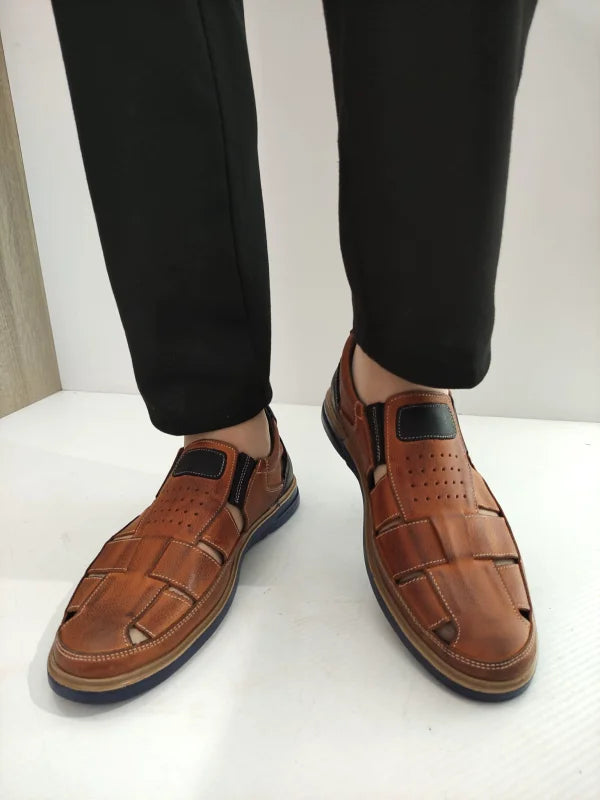 PANTOFI PERFORATI BARBATI BIO FLEX 777 MARO - imagine 3