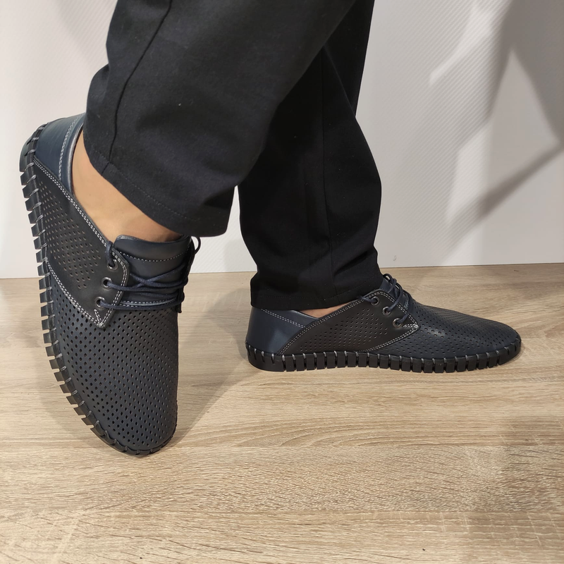 PANTOFI PERFORATI CASUAL BARBATI DOGATI 106 BLEUMARIN - imagine 5
