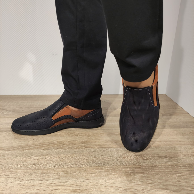 PANTOFI PERFORATI BARBATI DOGATI 555 BLEUMARIN - imagine 2
