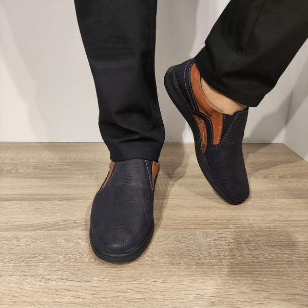 PANTOFI PERFORATI BARBATI DOGATI 555 BLEUMARIN - imagine 4