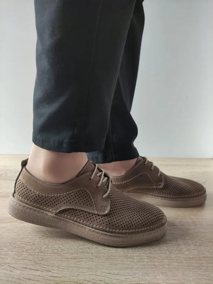 PANTOFI PERFORATI BARBATI GORETTI B69-321 BEJ