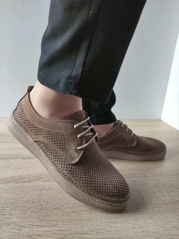 PANTOFI PERFORATI BARBATI GORETTI B69-321 BEJ