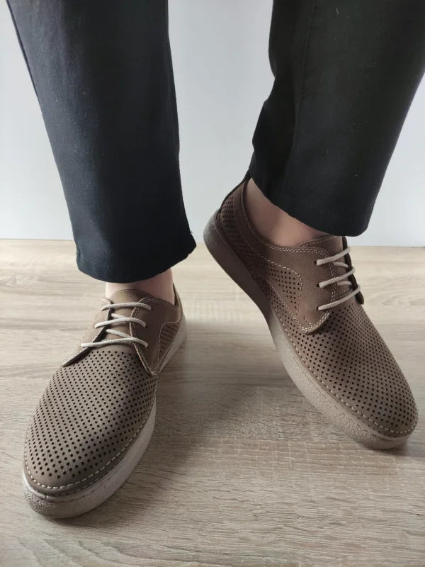 PANTOFI PERFORATI BARBATI GORETTI B69-321 BEJ